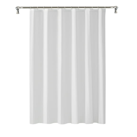 Clorox Clean Shower Lightweight PEVA Liner & Hook Set, Standard 70" x 72" & 12 C Hooks - Frosty