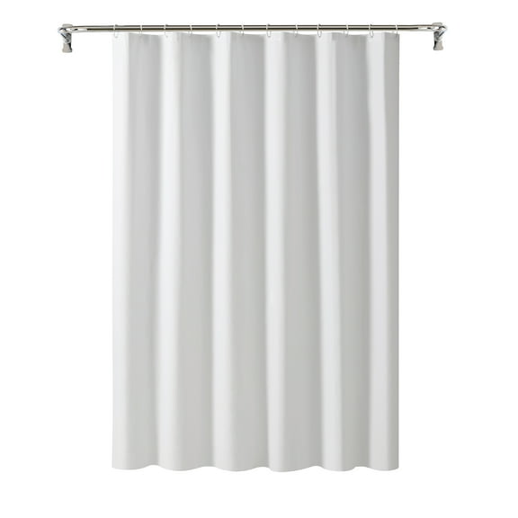 Clorox Clean Shower Lightweight PEVA Liner & Hook Set, Standard 70" x 72" & 12 C Hooks - White