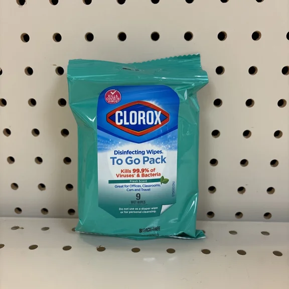 Clorox 130890 Disinfecting Wet Wipes (9 Pieces)
