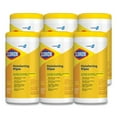 thumbnail image 1 of Clorox 15948 7 in. x 8 in. 1-Ply Disinfecting Wipes - Lemon Fresh, White (75/Canister, 6/Carton), 1 of 10