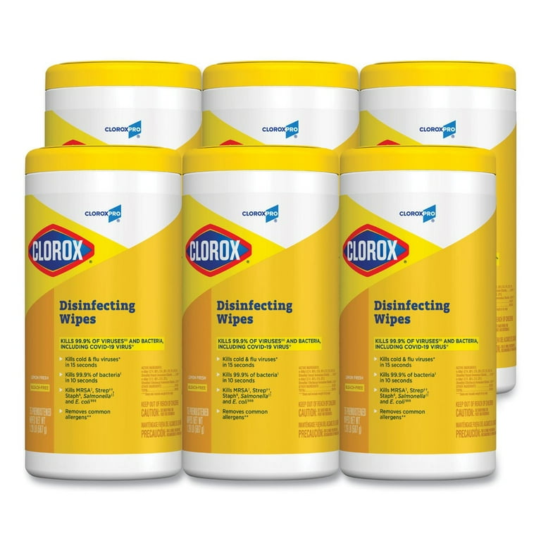 Disinfecting Wipes, 7 x 8, Fresh, White, 75 Wipes/Canister Disinfecting Wipes, 7 x 8, Fresh, White, 75 Wipes/Canister