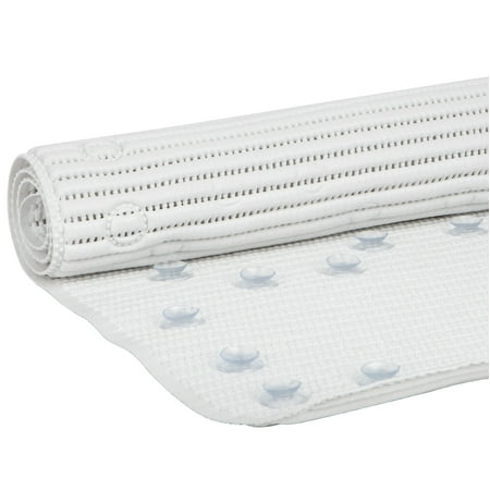 Clorox 17" x 36" Anti-Microbial Cushioned Foam Bathtub Mat with Suction Cups, White