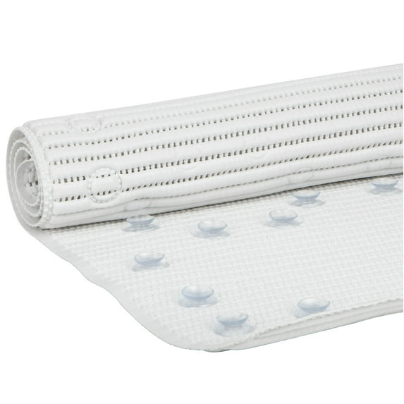 Clorox 17" x 36" Cushioned Foam Bathtub Mat with Suction Cups, White