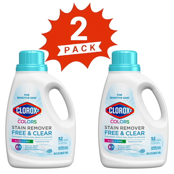 Clorox 2 for Colors: Bleach-Free Stain Remover & Laundry Booster, 132 fl oz (2-Pack)