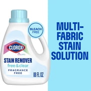 Clorox 2 For Colors Stain Remover, 2 in 1 Laundry + Fabric, Free and Clear, 88 fl oz.
