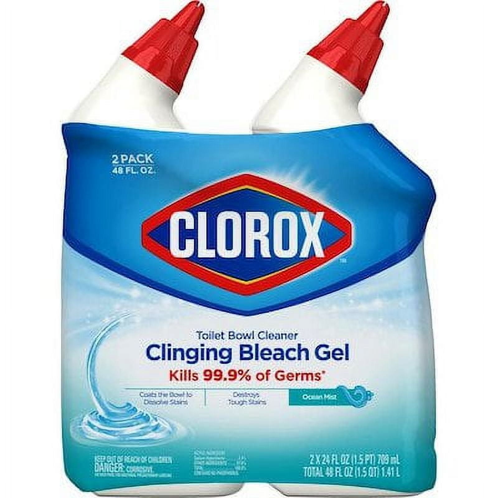 Clorox 24 oz. Manual Toilet Bowl Cleaner Clinging Bleach Gel Value Pack