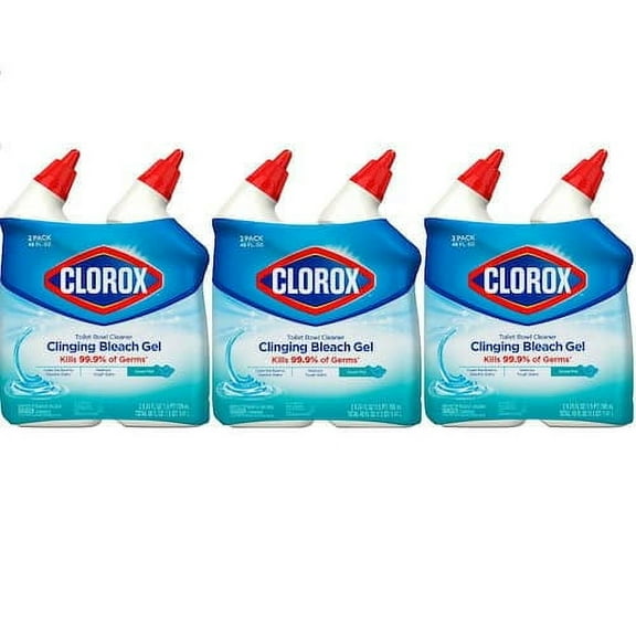 Clorox 24 oz. Ocean Mist Toilet Bowl Cleaner Clinging Bleach Gel (3-Pack) (2-Count)