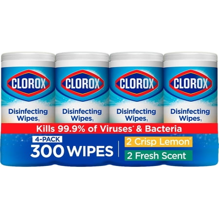 Clorox 300-Count Crisp Lemon/ Fresh Disinfectant Wipes All-Purpose Cleaner (4-Pack)