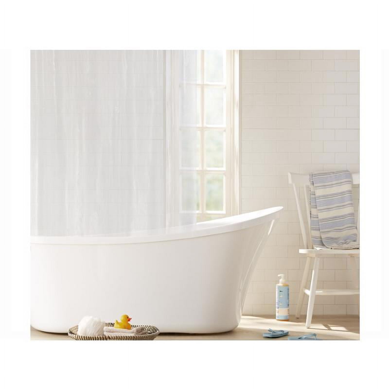 Clorox 70 in. H Frost Shower Curtain Liner PEVA