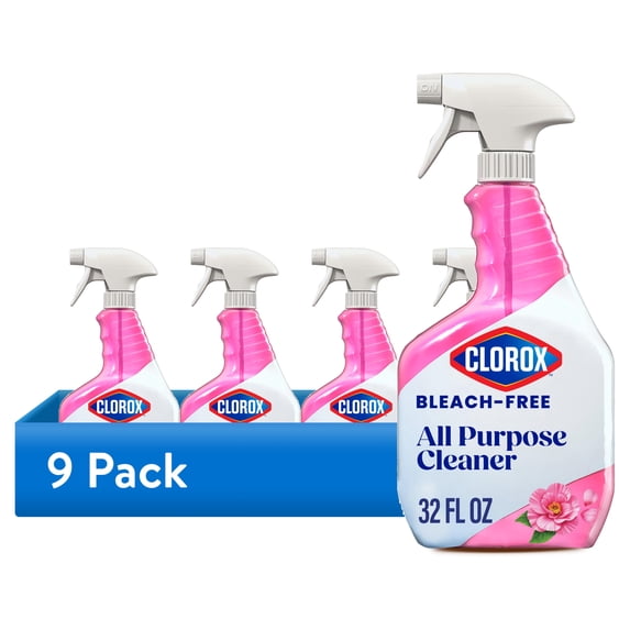 (9 pack) Clorox All Purpose Cleaner, Bleach Free, Spring Garden, 32 fl oz