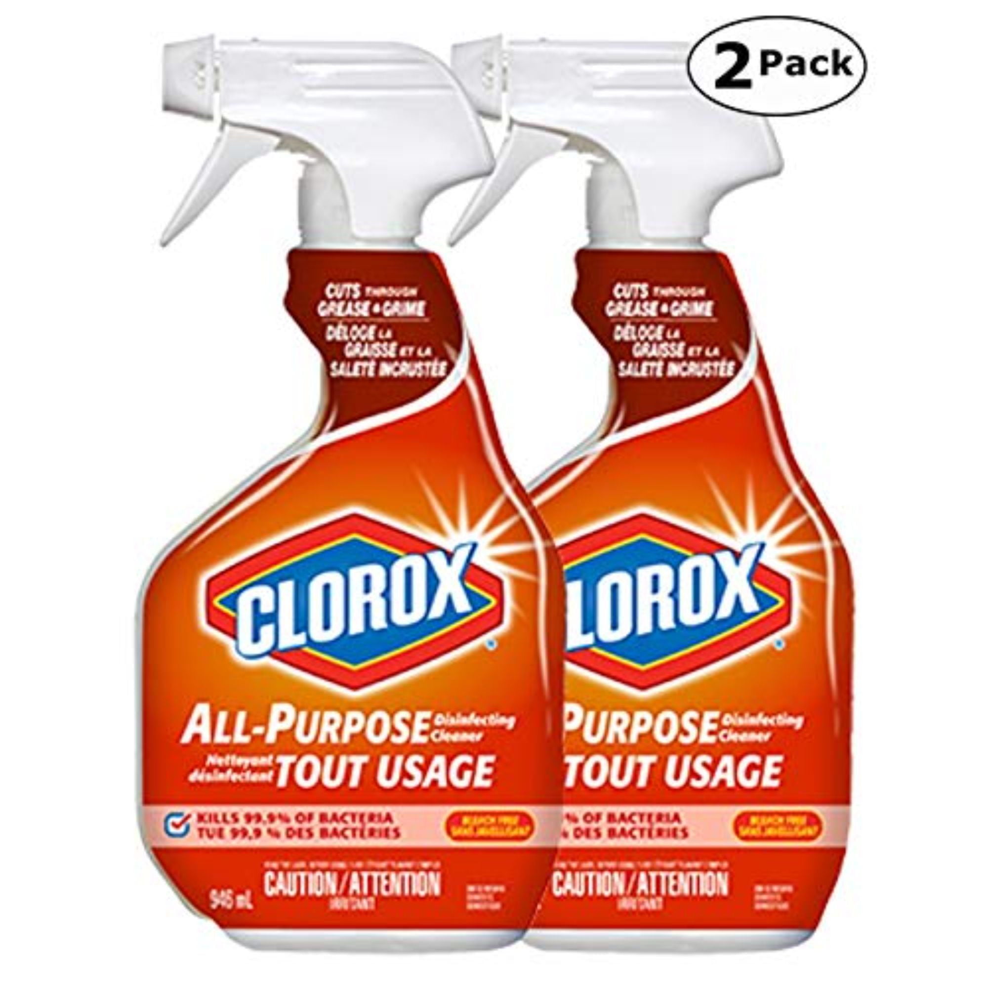 Clorox All Purpose Disinfecting Cleaner 32Oz Bleach Free Pack (2