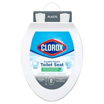 Clorox Antimicrobial Elongated Plastic Toilet Seat with Easy-off Hinges
