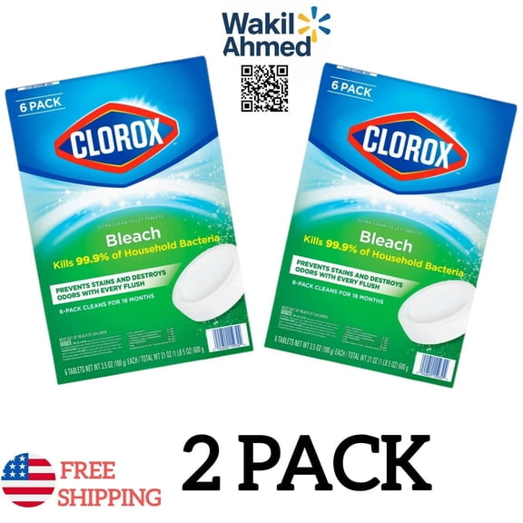 Clorox Automatic Toilet Bowl Cleaner Tablets with Bleach. 6 Count. 3.5 oz.