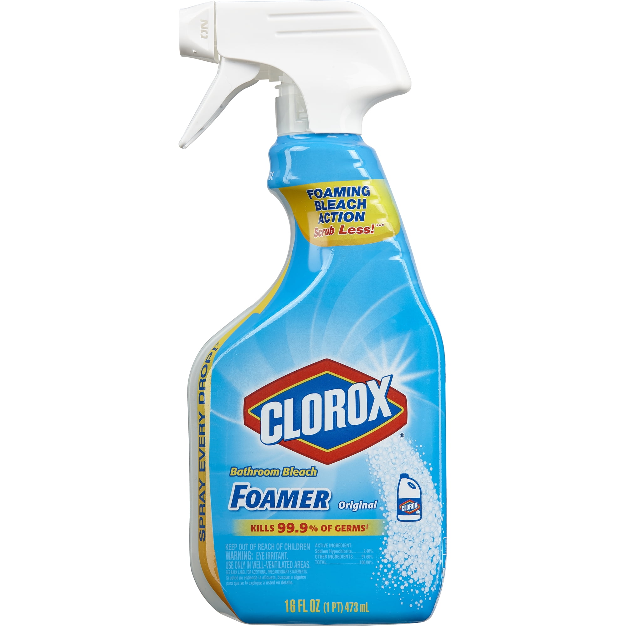 Clorox Bathroom Foamer with Bleach, Spray Bottle, Original, 16 oz