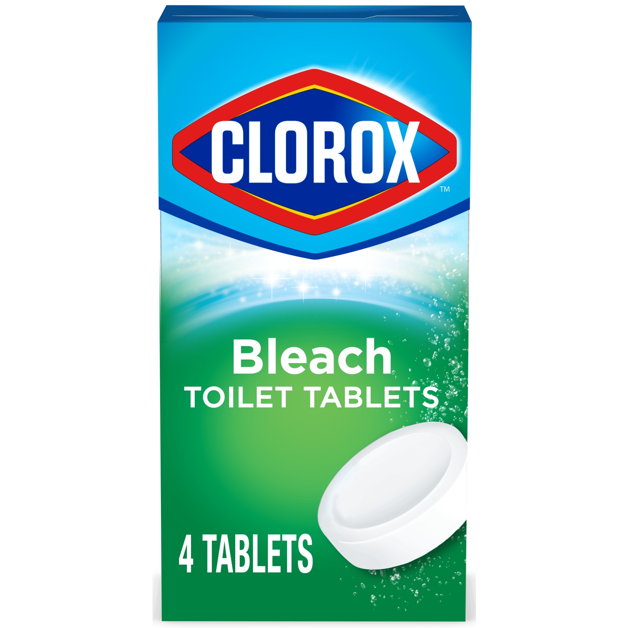 Clorox Bleach Automatic Toilet Bowl Cleaner Tablets, 4 Pack - image 1 of 11
