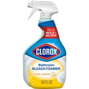 Clorox Bleach Foamer Bathroom and Shower Cleaner Spray, Crisp Lemon, 30 fl oz