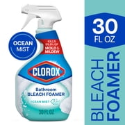 Clorox Bleach Foamer Bathroom and Shower Cleaner Spray, Ocean Mist, 30 fl oz