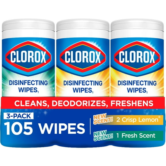 Clorox Bleach-Free Disinfecting and Cleaning Wipes, 35 Count Each, 3 Pack