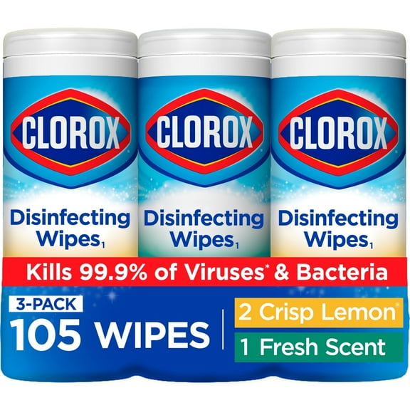 Clorox Bleach-Free Disinfecting and Cleaning Wipes, 35 Count Each, 3 Pack