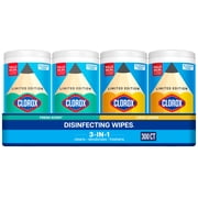 Clorox Disinfecting Cleaning Wipes Variety Pack, Bleach Free, Fresh Scent and Crisp Lemon, 75 Count Each, Pack of 4