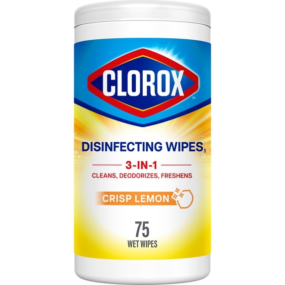 Clorox Bleach-Free Disinfecting and Cleaning Wipes, Crisp Lemon, 75 Count