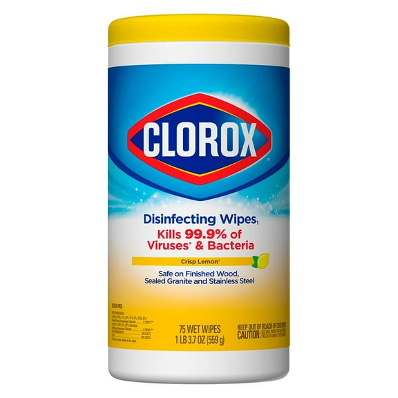 Clorox Bleach Free Wipe, Crisp Lemon, 75 Count