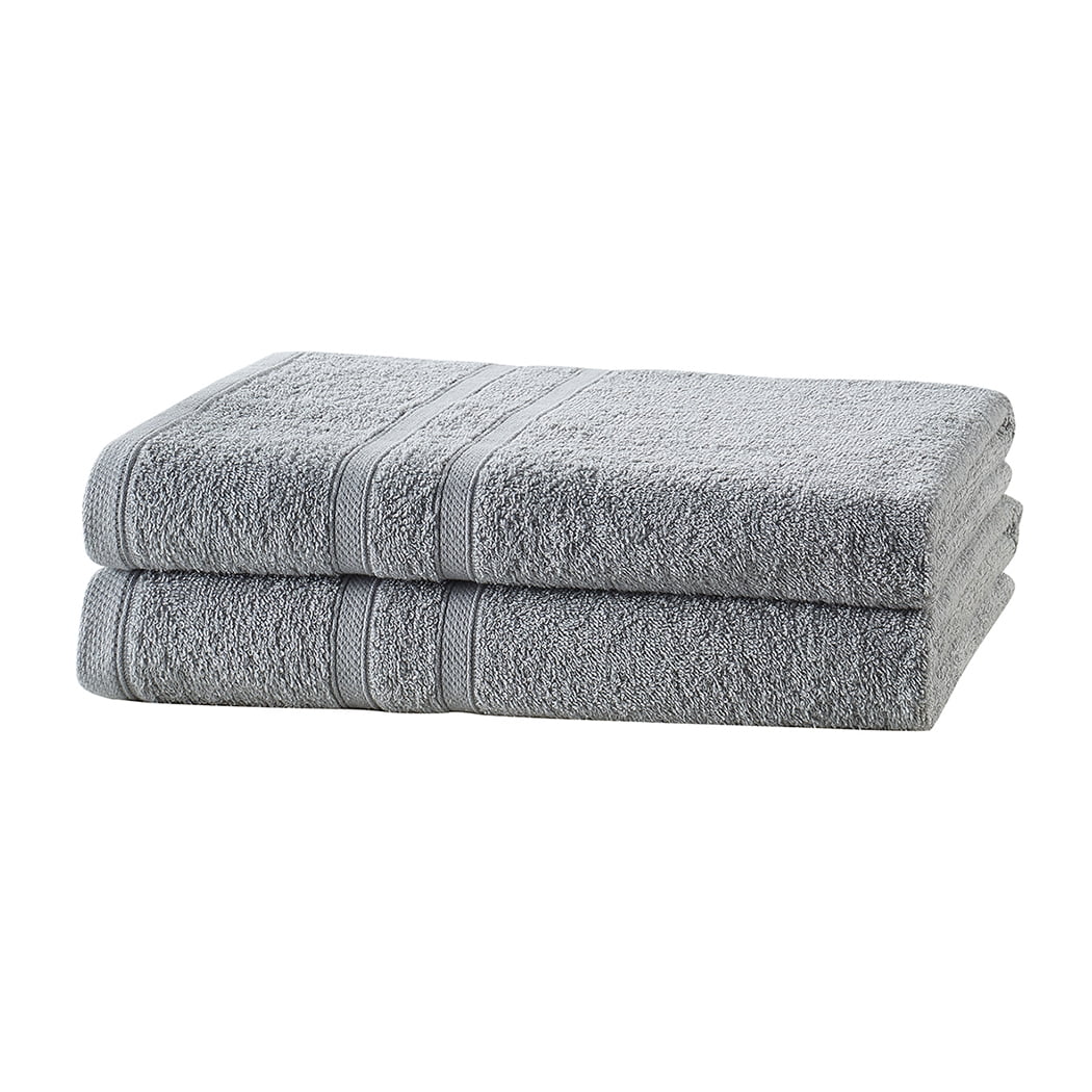 Light Gray 100% Cotton Quick Dry Bath Towel Set