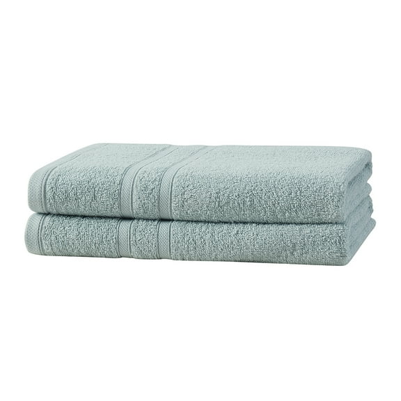 Clorox Bleach Friendly 2 Piece Bath Towel Set, 30 x 52, Mineral Blue