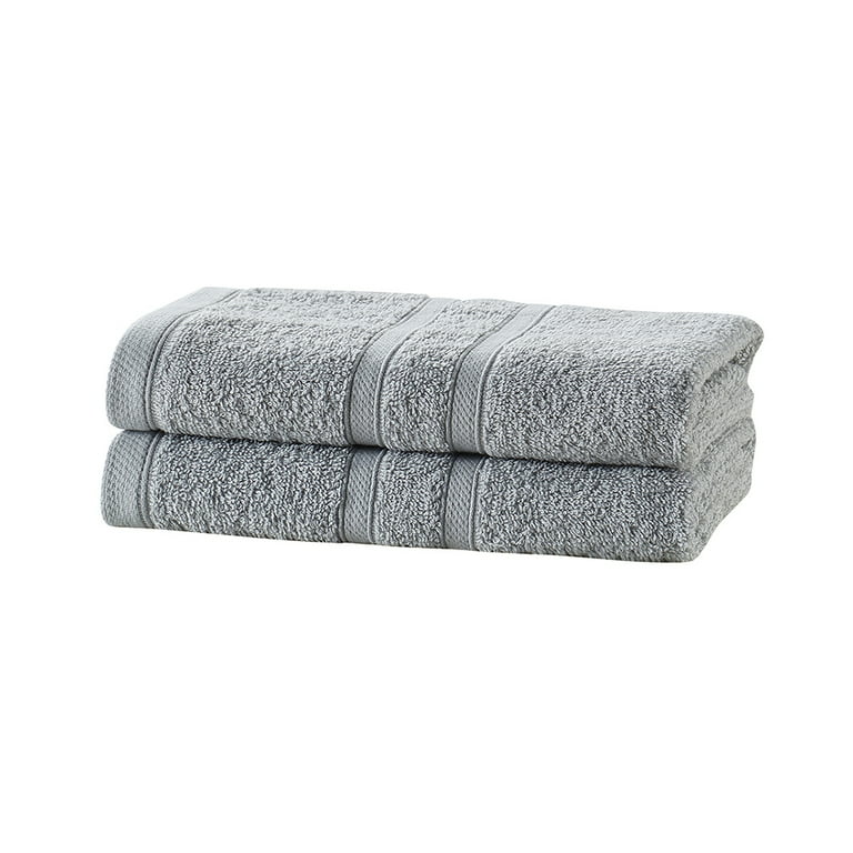 Clorox Bleach Friendly 2 Piece Hand Towel Set, 16 x 26, Light Grey