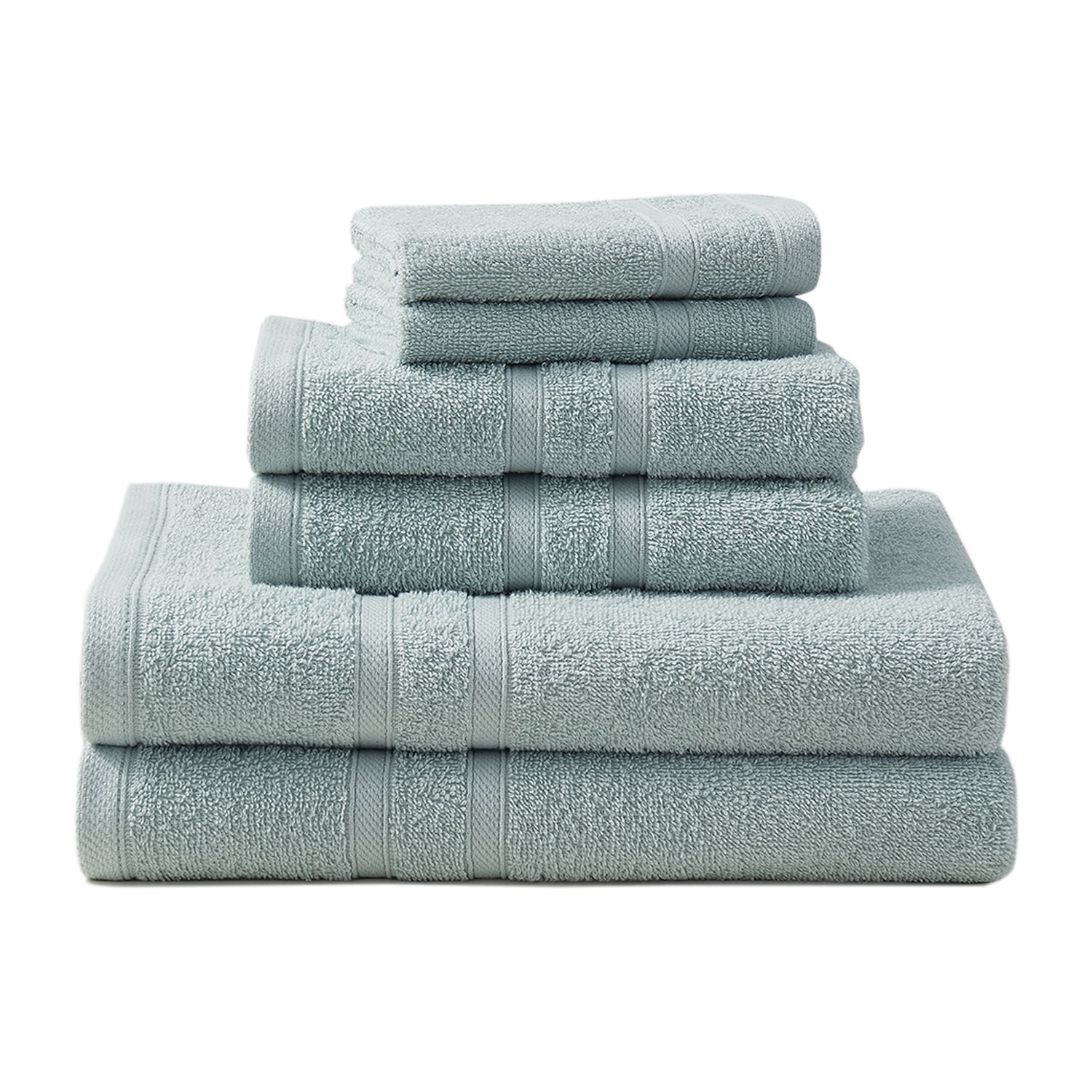 Clorox Bleach Friendly 6 Piece Towel Set, (2 Bath, 2 Hand, 2 Wash ...
