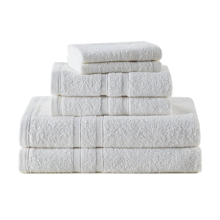 Free Shipping! Clorox 6 Piece Cotton Towel Set, Bleach Friendly