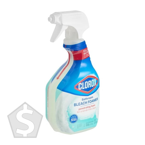 Clorox CLO30614 30 oz. Ocean Mist Scent Foaming Bleach Bathroom Cleaner - 9/Case