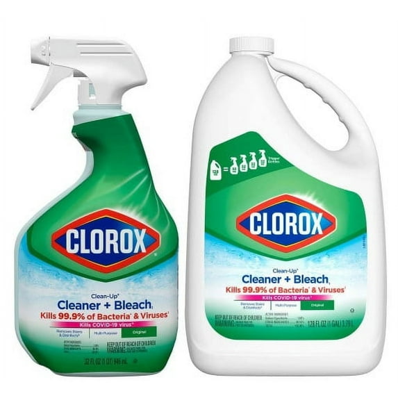 Clorox Clean-Up 32 oz. Original Scent All-Purpose Cleaner with Bleach Spray Bottle and 128 oz. Refill Bundle