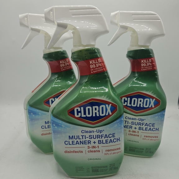 32 Oz. Fresh Scent All-Purpose Clean-Up Cleaner With Bleach Spray (3-Pack)