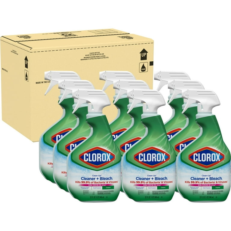 Clorox® Clean-Up All Purpose Cleaner With Bleach Spray Bottle, 32 Oz, Pack  Of 9 - Zerbee