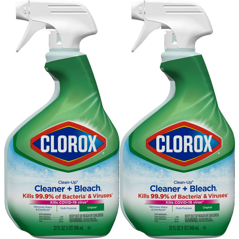 Clorox 30 oz. Disinfecting Bleach Free Bathroom Cleaner and 32 oz. Clean-Up All-Purpose Cleaner with Bleach Spray Bundle