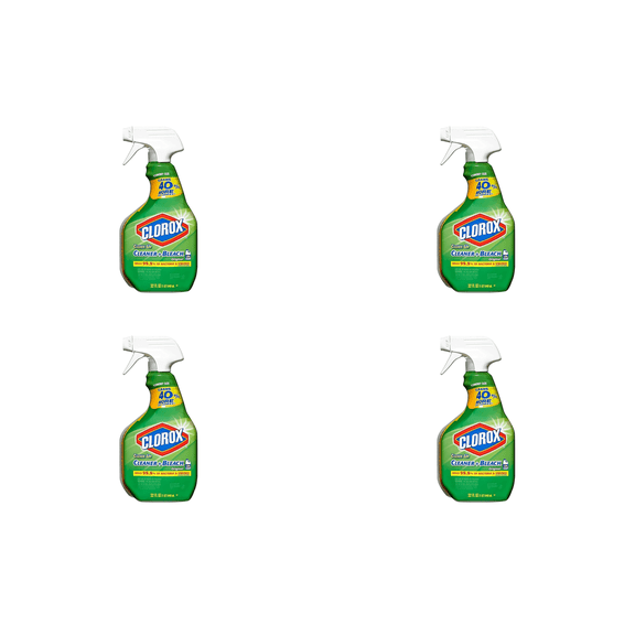 Clorox Clean-Up Cleaner + Bleach Spray  4 Pack bottles  (32 fl oz x 4 )