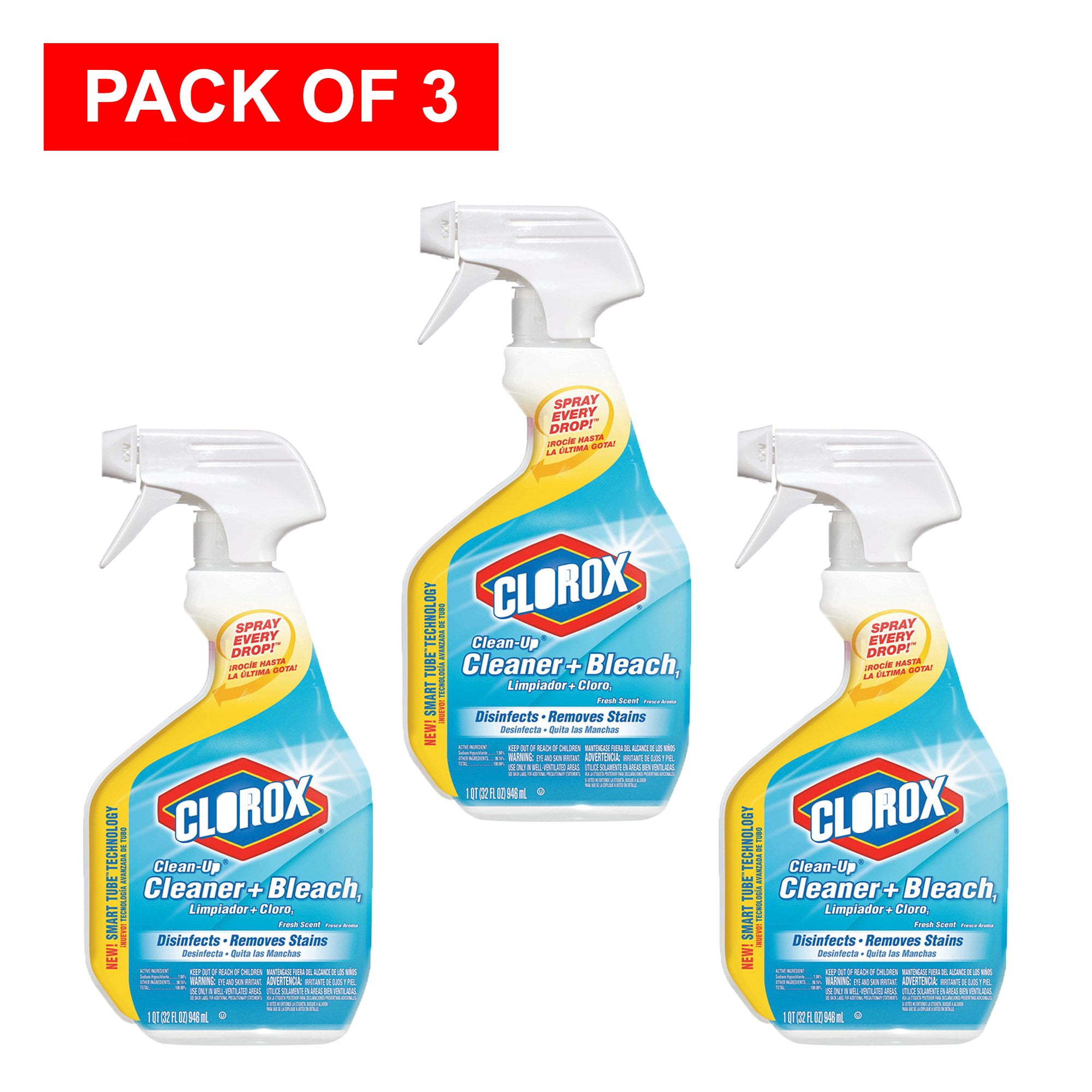 Clorox CleanUp Cleaner Spray with Bleach, Fresh Scent, 32 Fluid Ounce