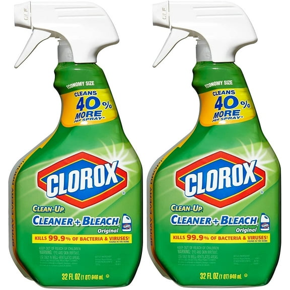 Clorox Clean-Up Cleaner With Bleach Spray Original Scent Trigger Spray, 32 FL Oz, Pack of 2