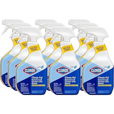 Clorox Clean-Up Disinfectant Cleaner with Bleach Spray, 32 Ounces Each (Pack of 9)