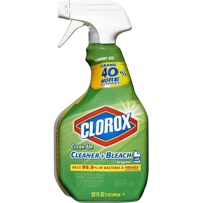 Clorox Clean-up All Purpose Cleaner with Bleach, Spray Bottle, Original, 32  Ounces & Duck Brand Select Grip Easy Liner Brand Shelf Liner Wit