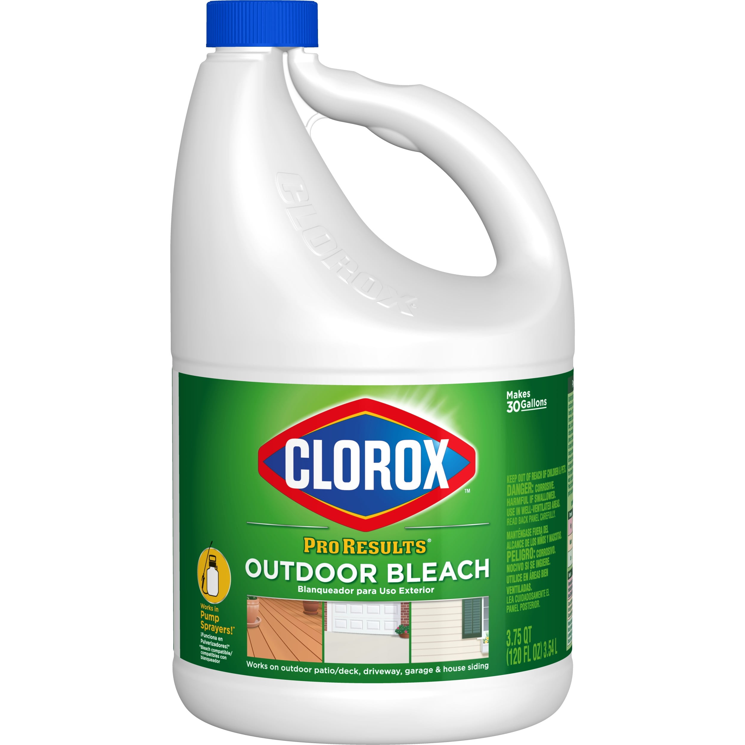 Clorox Concentrated Outdoor Bleach for Cleaning, Pro Results, 120 Fluid oz.
