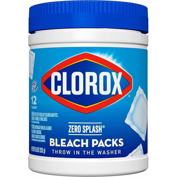 Clorox Control Bleach Packs Regular Laundry Packs, 12 Count