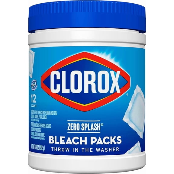Clorox Control Bleach Packs Regular Laundry Packs, 12 Count