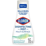 Clorox Disinfectant Mist Refill, Multi-Surface Spray, Eucalyptus Peppermint, 16 fl oz