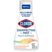 Clorox Disinfectant Mist Refill, Multi-Surface Spray, Lemongrass Mandarin, 16 fl oz