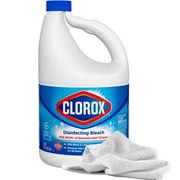 Clorox Disinfecting Bleach Cleaner, 121oz | Bleach for Laundry, Linens and Household Cleaning | With 2 Pack of Towels