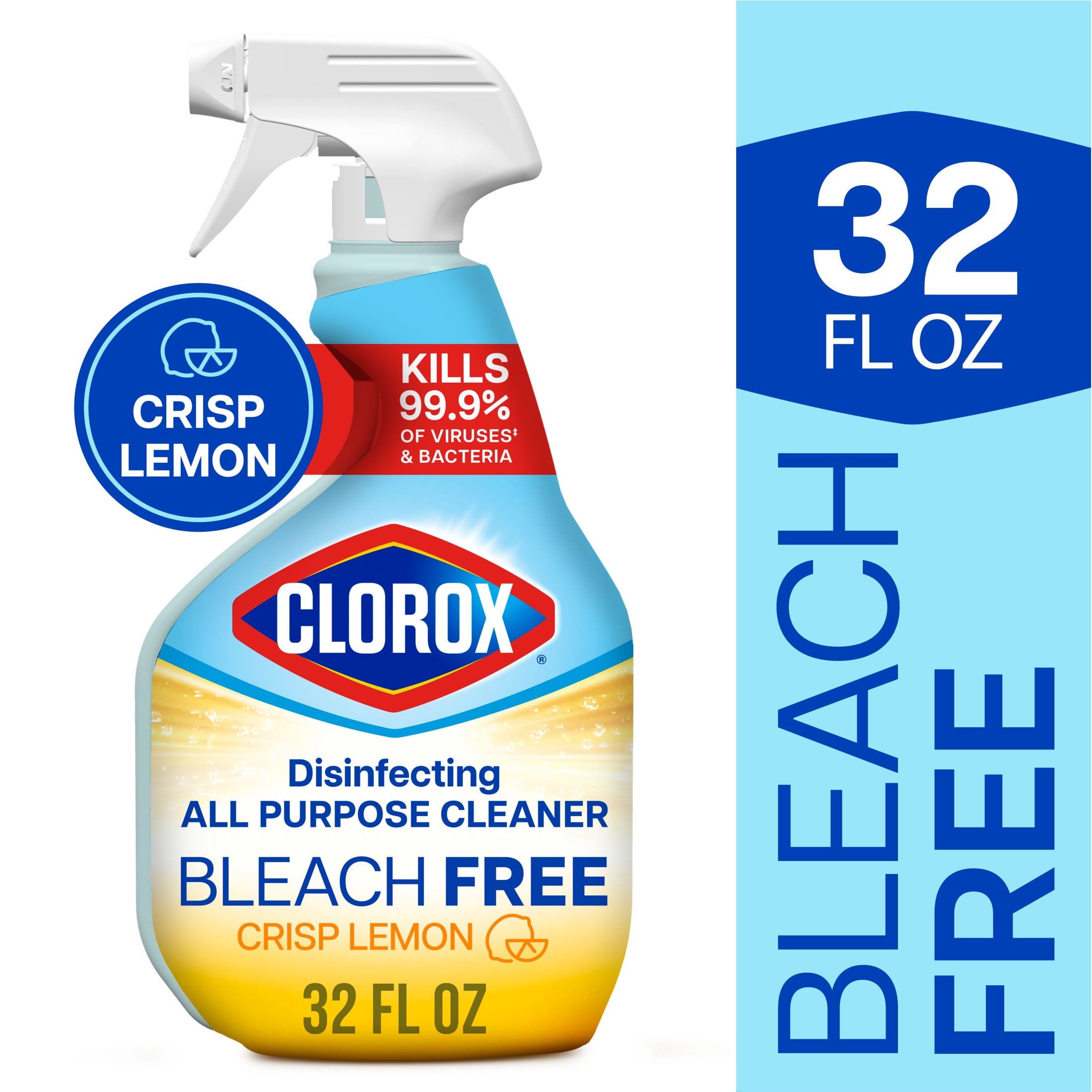 Clorox Disinfecting Bleach-Free All Purpose Cleaner, Crisp Lemon, 32 fl oz