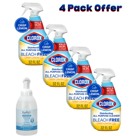 Clorox Disinfecting Bleach-Free All Purpose Cleaner, Crisp Lemon, 32 fl oz