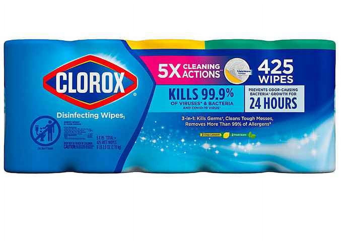 Clorox Disinfecting Cleaning Wipes, Variety Pack, 5 ct., 425 wipes